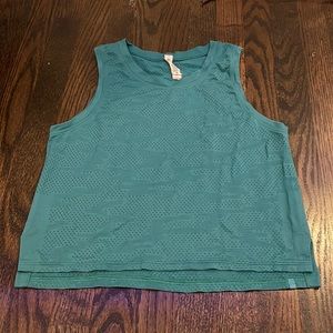 Lululemon Train To Be *Camo Tank Top Teal Lagoon Size 6